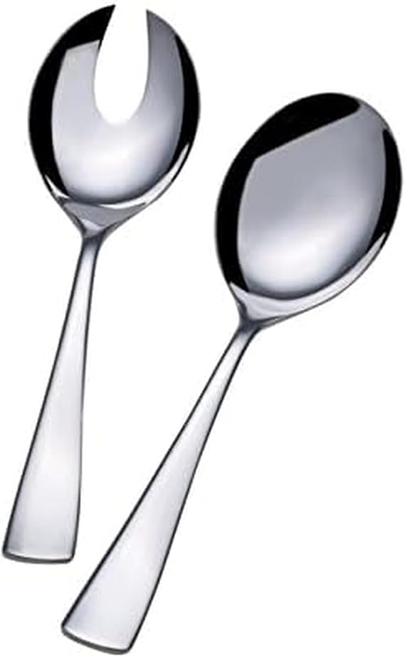 Mikasa 5147646 Serena 2-Piece Stainless Steel Salad Serving Set