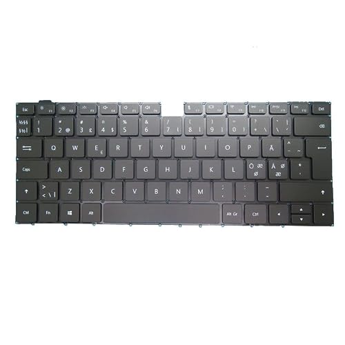 Laptop Keyboard for Huawei MateBook D14 2022 NbDE-WDI9 NbDE-WDH9 NbDE-WFH9 NbDE-WDH9AL NbDE-WFH9BL NbDE-WFE9 with Backlit Nordic NE Black