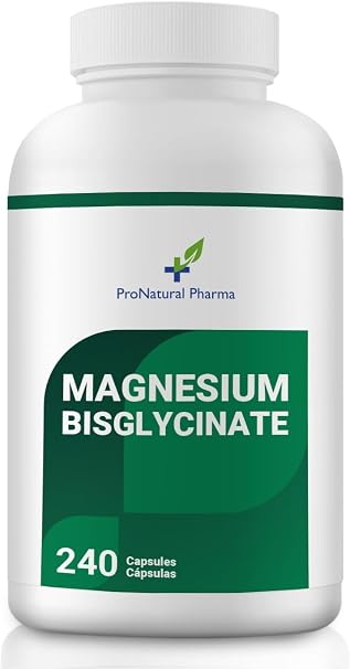 Magnesiumbisglycinat ProNatural Pharma |300 mg reines Magnesium mit hoher Bioverfügbarkeit/Tag| 240 vegane Kapseln |