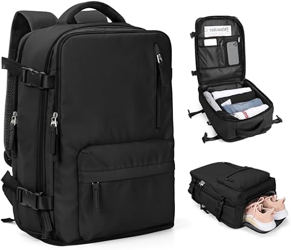 SZLX New Ryanair Cabin Size Bag 40x30x20 Backpack Wizz air Ryanair Cabin Bags Underseat Carry-ons Easyjet Travel Backpack Cabin Size Women Men Hand Luggage Travel Ruscksack with Shoe Compartment