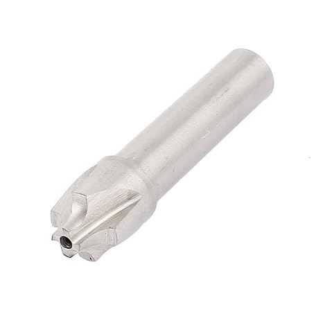 IIVVERR 4mm Radius 65mm Long 4 Flutes HSS-AL Straight drill hole Corner Rounding End Mill (4 mm Radio 65 mm de largo 4 flautas HSS-AL Recta handle esquina redondeo extremo molino