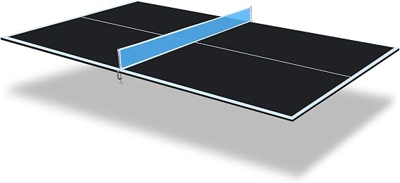 Ping Pong Table Top for Billiard Table, 6FT/7FT/8FT/8.5FT/9FT Foldable Table Tennis Table Topper, Indoor Outdoor Table Tennis Conversion Top w/Net & Premium Foam Padding