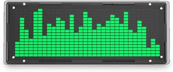 Powerful for SPECTRUM Analyzer, 32 Bit Stereo VU Meter Indicator, Music LED Display, 8 Effects (White)