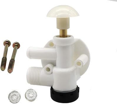 KIPA 385314349 RV Water Valve Assembly Camper Trailer Boat Toilet Repair Kit for Sealand EcoVac Vacuflush Pedal Flush Toilets, Replacement for Most Dometic Foot Pedal Toilets Except 300 310 320 Model