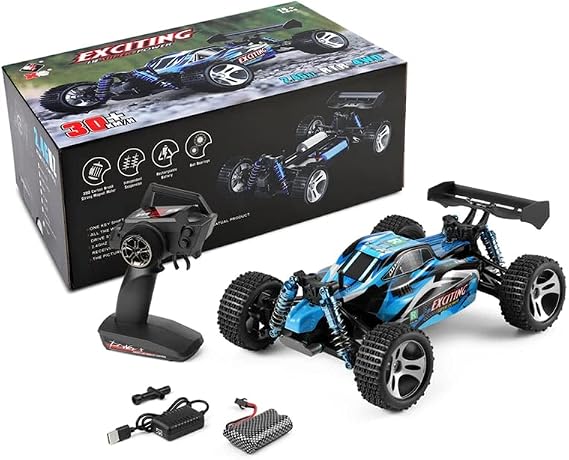 WLtoys XKS 184011 2.4G 4WD RC Car 1/18 Brush Motor Vehicle Models High Speed 30km/h Climbing Drift Off Road Toy (184011 1B)