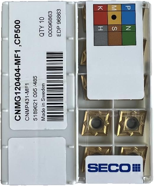 CNMG120404-MF1, CP500 Carbide Blades Pack of 10