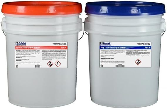 Polytek 74-30 Clear Liquid Polyurethane Rubber (80lb Kit)