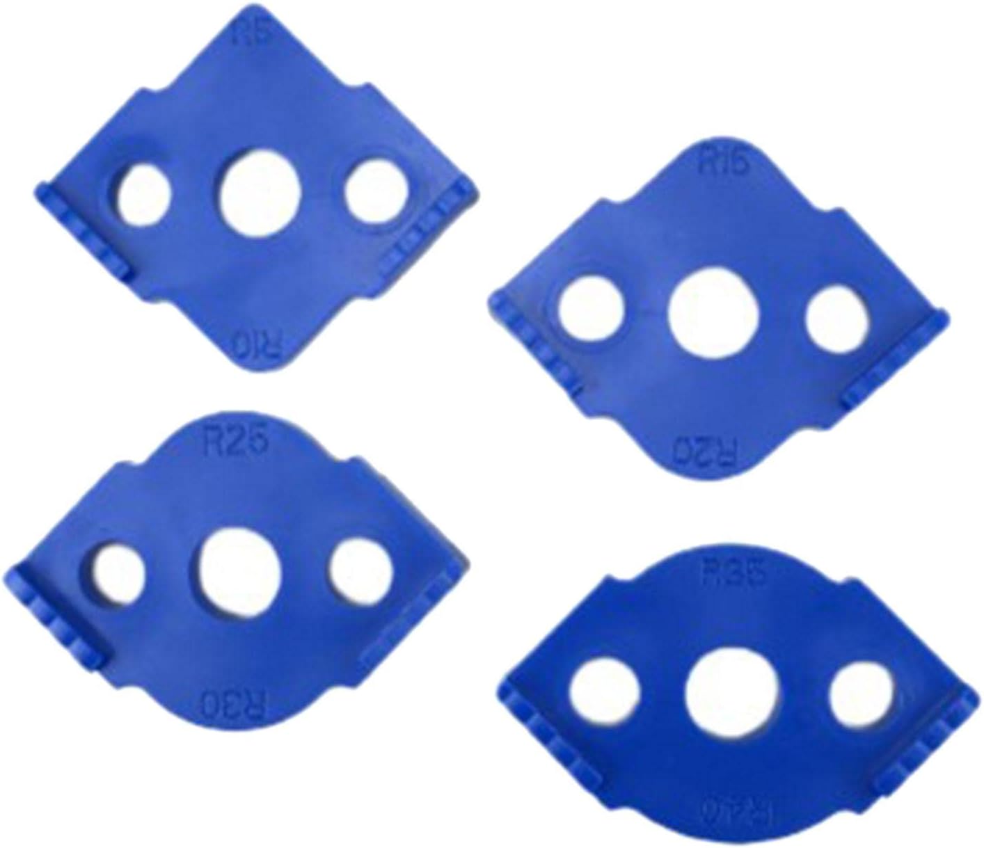 Almencla 4pcs/pc Router Corner Jig Corner Radius Template Guide Woodworking Routing, Blue