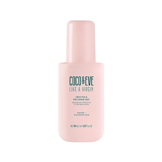 Coco & Eve Like A Virgin Frizz Fix & Pro Shine Mist - 72H Frizz Control & Instant Shine | Lightweight Heat Protectant | Moisturizing, Detangling Spray | For Damaged Hair & All Hair Types (5.07 fl oz)