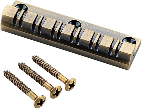 12 String Metal Guitar Bridge Fixed Hardtail Saddle Bridge Top Load Guitar Tailpiece