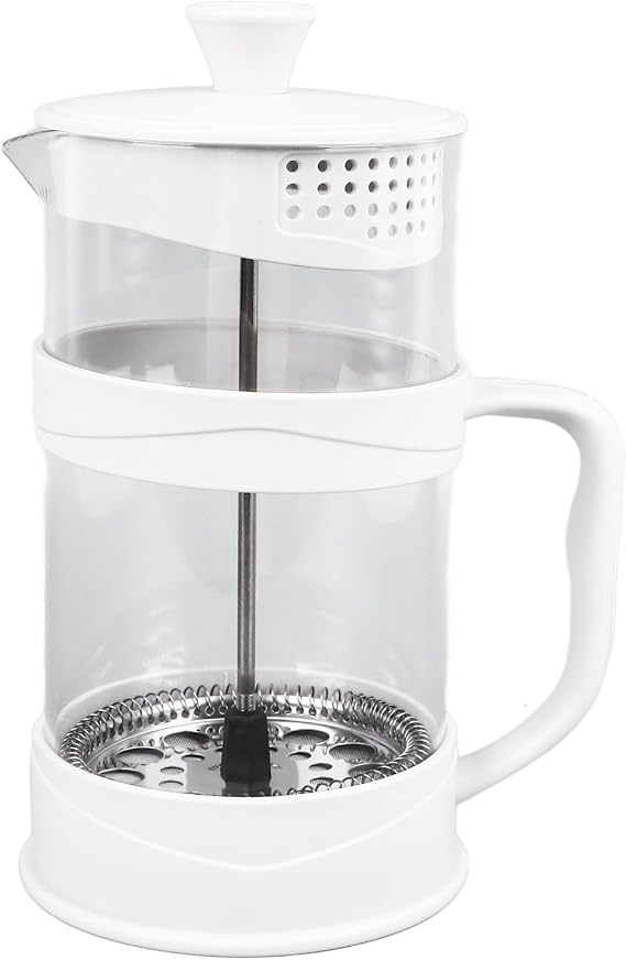 Zerone Cafetiere Coffee Press 1L French Press Coffee Pot Double Layer Insulation Press Cold Brew Coffee Pot Viewing Window French Press Coffee Maker 8.7x5.5x4.3in