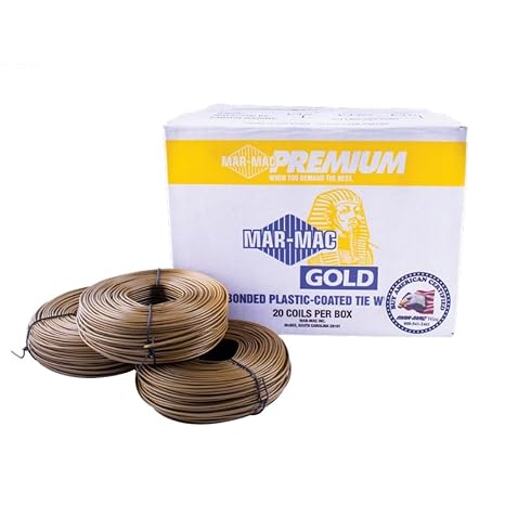 Premium Gold 16 GA Plastic Coated Coil Wire 3.0 lb Spools, 20 Coils Per Box
