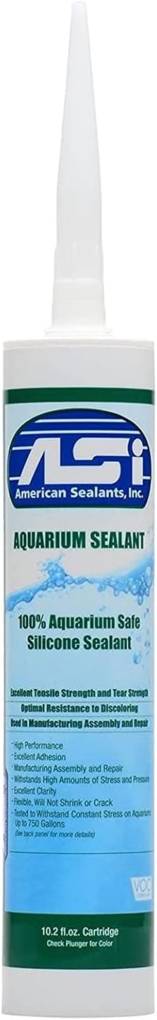 Clear Aquarium Silicone Sealant - 10.2 Fluid oz Cartridge