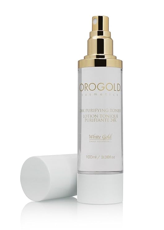 OROGOLD White Gold Purifying Toner - with Aloe Vera & Cucumber - 3.38 Fl Oz | Gentle Face Toner for All Skin Types - Alcohol-Free Toner - Deeply Cleanses - Also Contains Chamomile