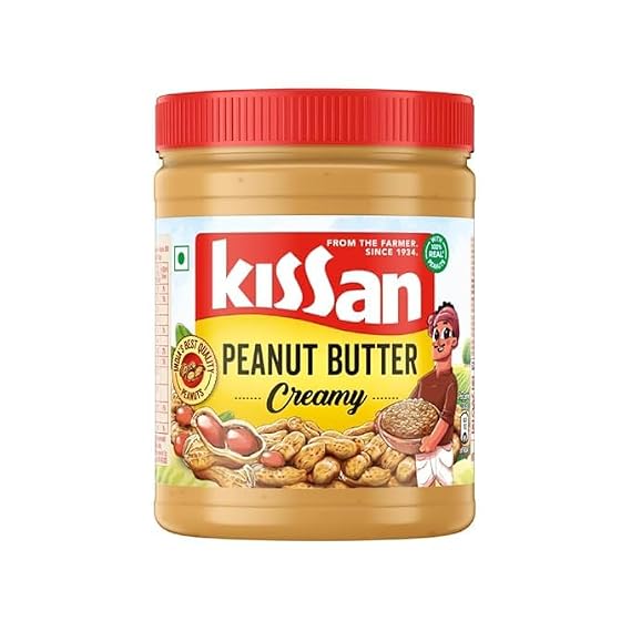 Kissa'n Creamy Peanut Butter | High Protein Unsweetened Peanut Butter| With Perfectly Roasted Peanuts | Natural Peanut Butter | Gluten Free, 920 g