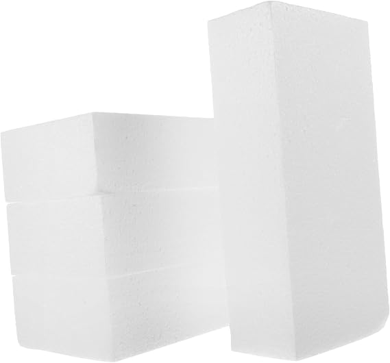4 Pcs Rectangular Foam Blocks, Rectangles, Carved Foam Sheets, Polystyrene Craft Bricks, Polystyrene Cubes, Craft Blocks, Foam Board Sheets