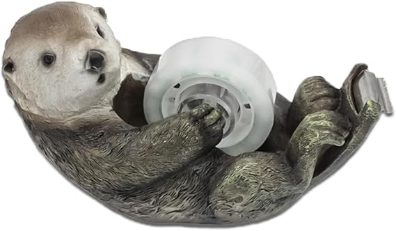 Otter Tape Dispenser Fun Animal Desk Tape Holder Adhesive Roll Holde Cutter for Office Schools Home