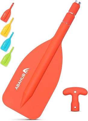 Abahub Premium 21-42 Emergency Telescoping Paddle Aluminium Shaft for Canoeing Boating Kayaing Blue Lightweight Oars