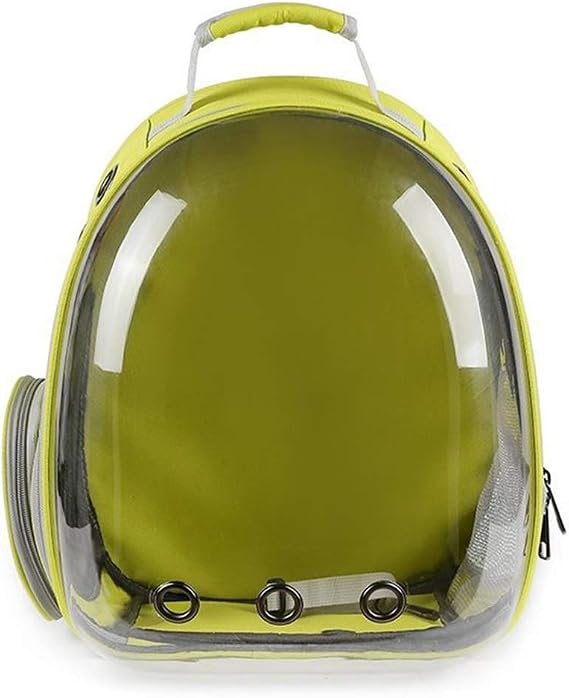 N/E ZHEXUNDIAN Pet Bag, Easy Bag Kitten and Puppy Space Capsule Backpack Large Capacity Breathable Backpack,Space Capsule Bubble Design (Color : Blue, Size : 42x31x28cm)