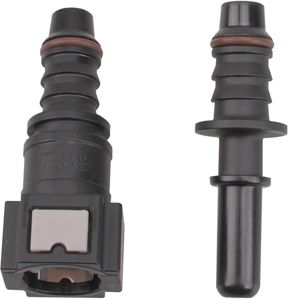 7.89 Fuel Line Hose Quick Release Connect Male & Female Push On Straight Connector