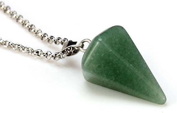 Natural Gem Stone Pyramid Pendulum Pendant Healing Reiki Crystal Quartz Onyx Necklaces Suspension for Women Men Trendy Jewelry