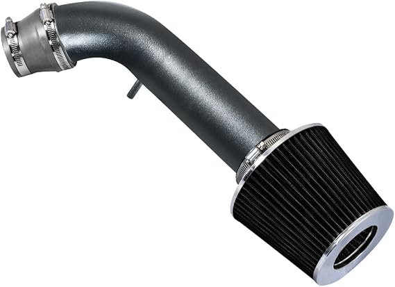 RSG MATT BLACK PIPE with GRAY Short Ram Intake Kit with Filter Compatible For 93-95 Isuzu Rodeo/Trooper 3.2L V6 SOHC