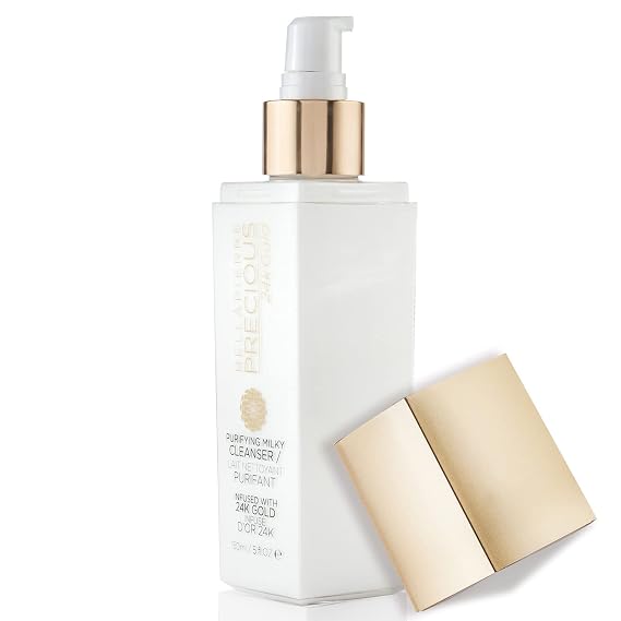 bellapierre Precious Purifying Milky Cleanser | All Natural Formula with 24k Gold Powder, Nourishing Vitamins, Oils and Botanical Extracts - 150ml