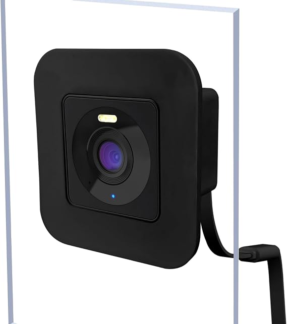 2 Pack Window Mount fits for Wyze Cam OG Camera,Self Adhesive Camera Holder Attach to Single Pane Glass Wall, Monitoring Outdoor Through The Insides Window of House, Car,Office and Workshop,Black