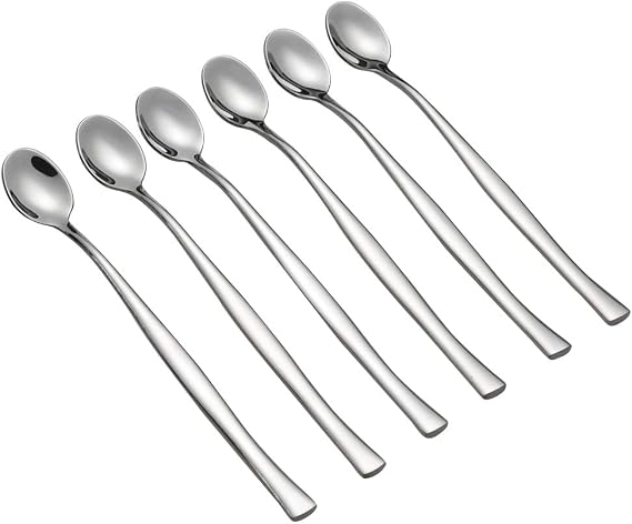 12-Piece Long Handle Stainless Steel Iced Tea Spoon, Mixing Coffee Stirring Spoon