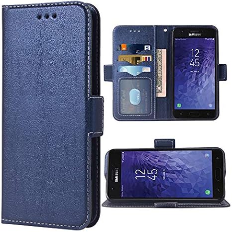 Phone Case for Samsung Galaxy J7 Star J 7 Crown 7J Refine 2018 J7V V 2nd Gen Folio Flip Wallet Case,PU Leather Credit Card Holder Slots Full Body Protection Kickstand Phone Cover for Glaxay SM J737V