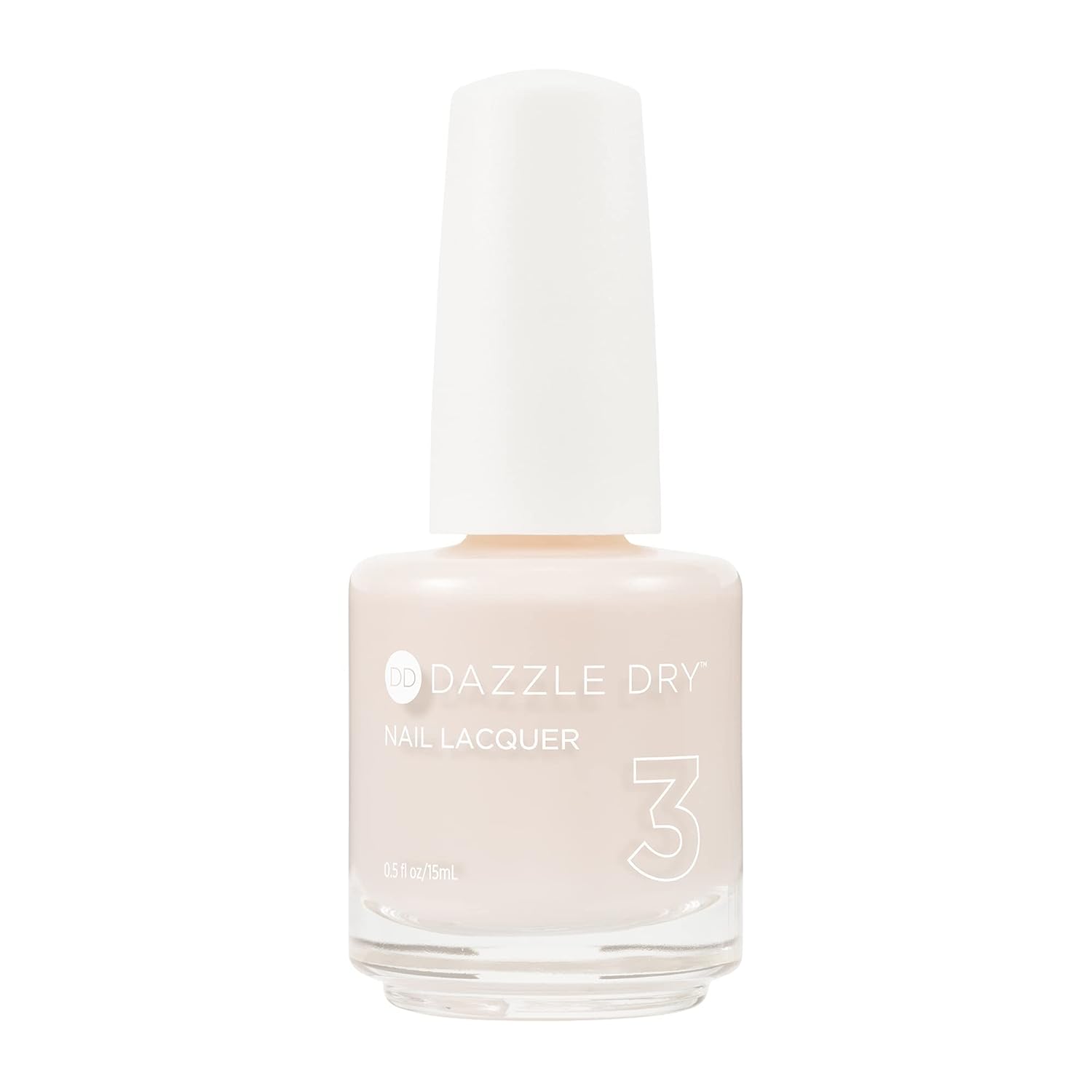 Dazzle Dry Nail Lacquer Step 3 - Rose Quartz - A light peach blossom semi-sheer with pink blush. 0.5 fl oz
