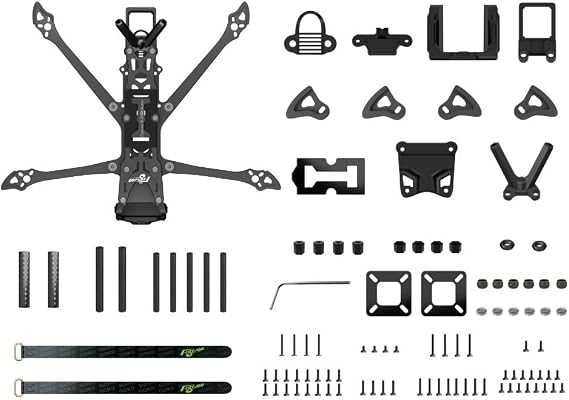 Drone Parts for Flywoo for Explorer LR O3/O4/O4 PRO 4'' for Walksnail Frame kit The Ultimate Ultra-Compact FPV Drone DIY(O4PRO)