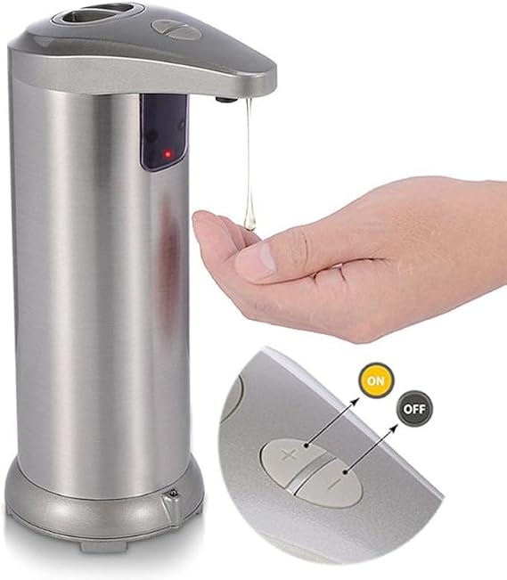 Automatic Soap Dispenser,250ml Touchless Hand Free Soap Dispenser Bathroom,Smart Infrared Motion Sensor Liquid Soap Dispenser for Bathroom Kitchen