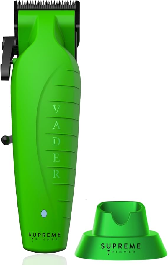 Supreme Trimmer Vader Clipper with DLC Taper Blade STC5098 | 210 Min Run Time 7500 RPM Hair Trimmer | Professional Brushless Motor Barber Clipper | Acid