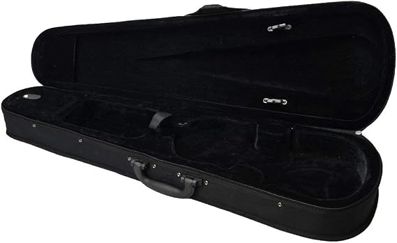 4/4 Full Size Violin Hard Case Basic Professional Triangular Shape Backpack, Super Light Suspension,Durable Cloth Fluff Triangle Shape Case (Inside Color: Black)
