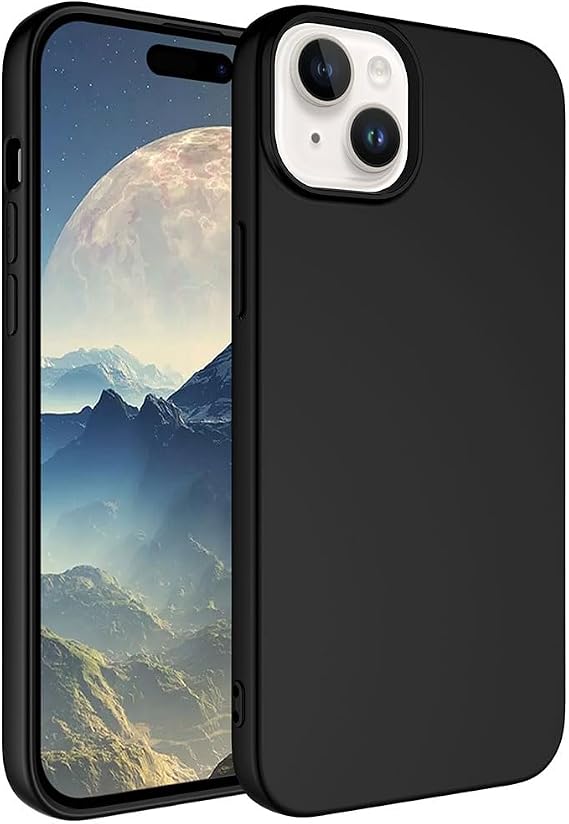 Spia Apple iPhone 15 Plus ile Uyumlu Kılıf Siyah Lansman Kapak Orijinal (Apple iPhone 15 Plus ile Uyumlu, Siyah)