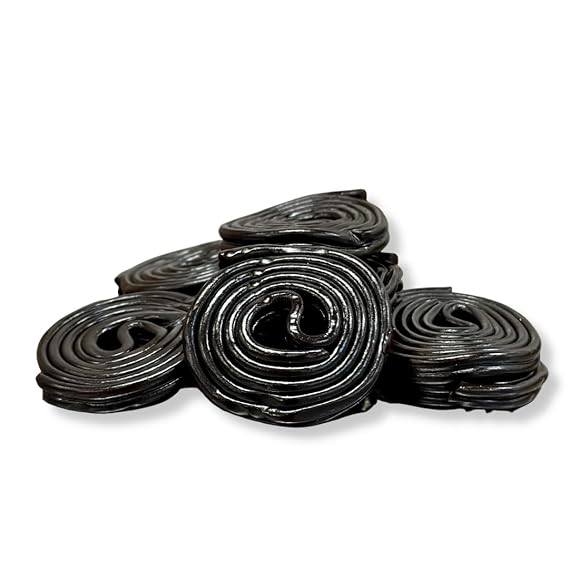 Broadway Wheels Gummy, Black Licorice Flavor Candy Rolls 2 Pound