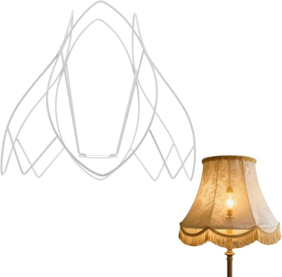 Ciieeo Wire Lamp Shade Frame Diy E27 Lampshade Cage for Table Lamps Chandeliers and Ceiling Lights Iron Wire Light Shade Frame Accessory for Home Office and Cafe Decor