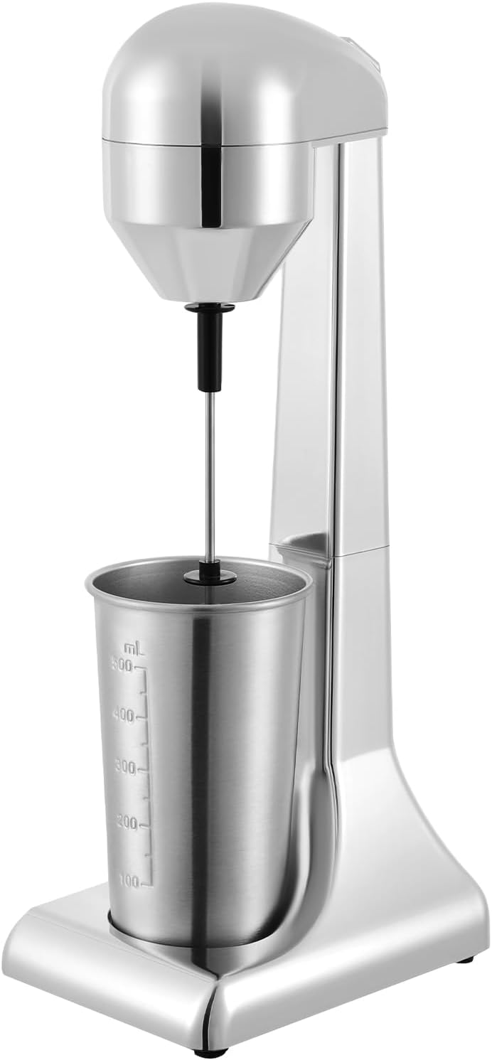 Single-Head Drink Mixer, Milkshake Maker, Stand Mixer for Cocktail Maker Machine, 100W Electric Blender with 22,000 RPM, Stainless Steel Commercial Shaker for Cocktails, Lattes, Milk Tea