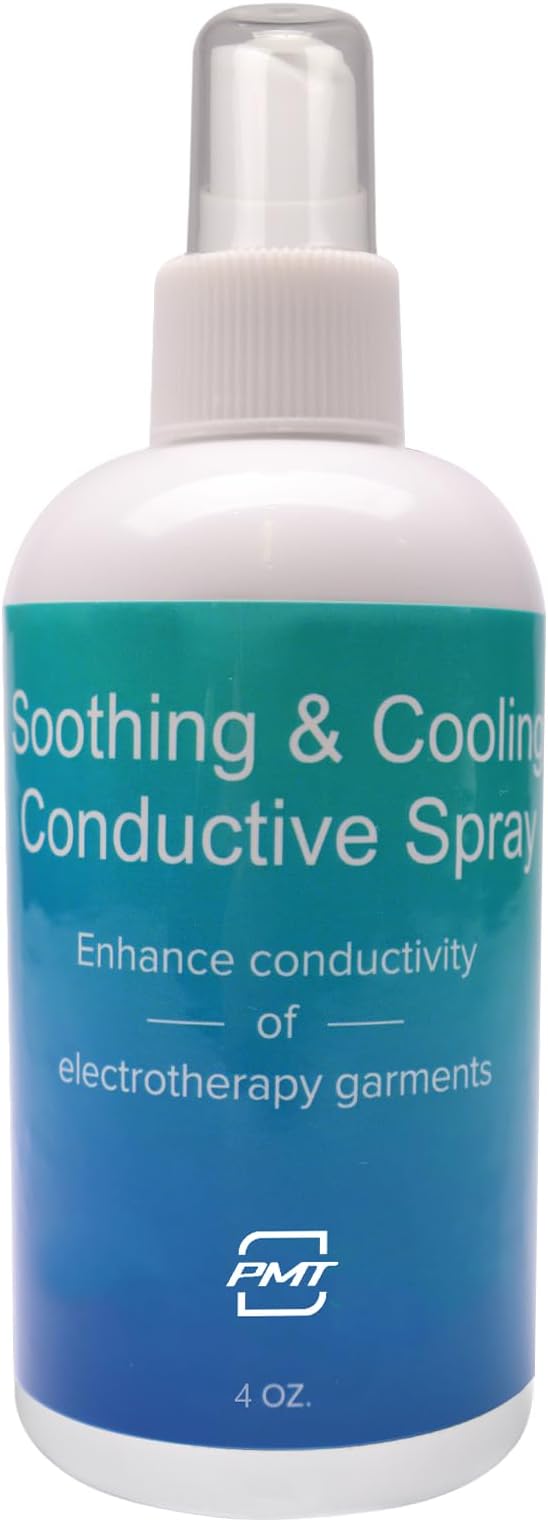 Soothing Conductive Spray by PMT. Electrotherapy Conductive Spray for use with Conductive TENS/EMS Garments - 4 Oz