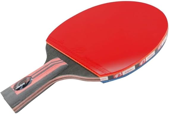 Pen Holder Table Tennis Bat, Chinese Short Handle Table Tennis Racket, Professional Ping Pong Bat for Beginners 23.5*15cm, Red-Short Shank