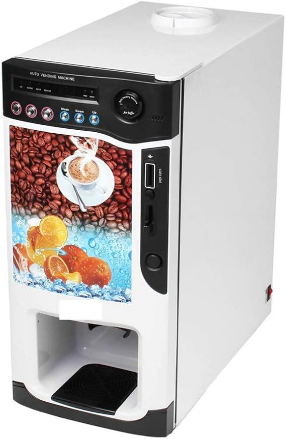 Smart Coin-Operated Automatic Commercial Instant Coffee Machine, 1.25L, Stainless Steel, Modern, 1000W, 10-12 Cups, Drip Coffee Maker