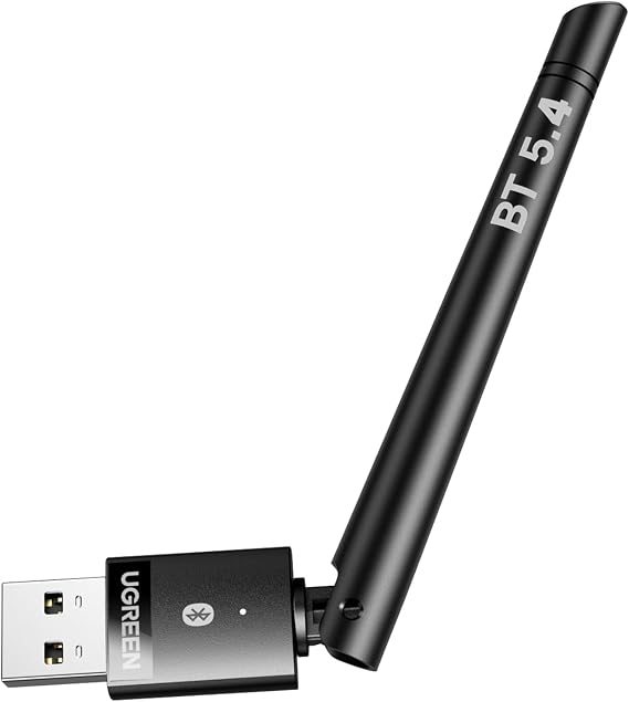 UGREEN Long Range Bluetooth 5.4 Adapter for PC, Long Transmission Distance, USB Bluetooth AdapterBR+EDR+BLE, Wireless Transfer for Bluetooth Mouse/Keyboard/Headphone/Speaker, Desktop / Laptop Win11
