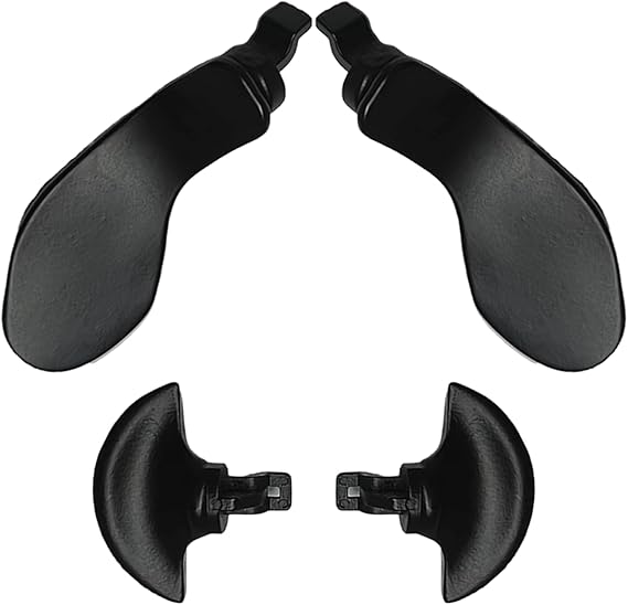 4 Pcs Back Paddles for PS5 Dualsense Edge Controller, Replacement Paddles for PS5 Edge Controller Rear Grip Parts,Interchangeable Metal Rear Button for PS5 Edge Wireless Controller(Black) [video game]