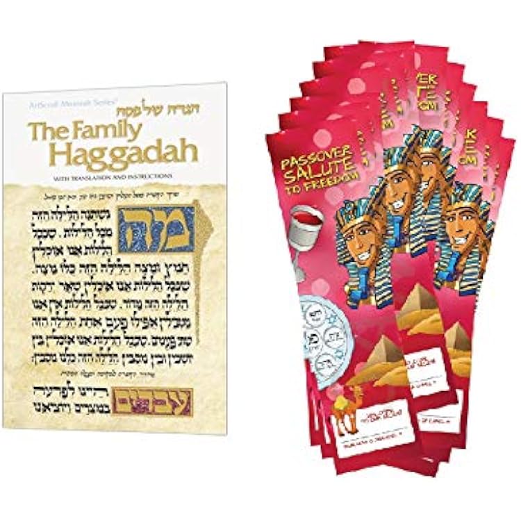 Family Haggadah Shel Pesach with 10 Judaica Place Passover Seder Book Place Cards [Paperback] 10