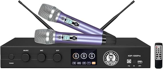 Singtronic KSP-1000Pro Professional 3000W Digital 3 in 1 Karaoke Sound Processor Amplifier, Mixer & Free: 2 x Anti-Feedback Mics.