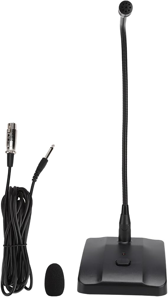 Gooseneck Microphone, Podium Microphone, USB Microphone for Live Streaming and Video Conferences, Etc