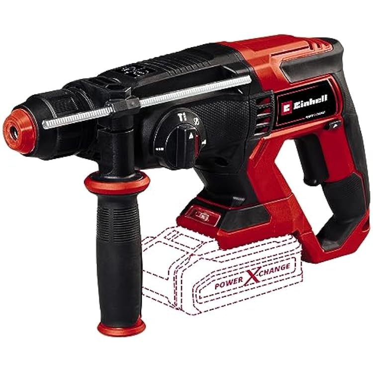 Einhell Cordless Rotary Hammer Drill 18V Power X-Change, 1.8J Impact Energy, Variable Speed, 4 Functions, with Carry Case, Without Battery TE-HD 182