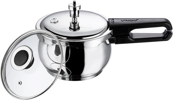 Vinod Splendid Plus Handi Stainless Steel Pressure Cooker, (2.64 Quart)