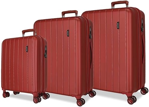 MOVOM Suitcase Set, Red, One Size